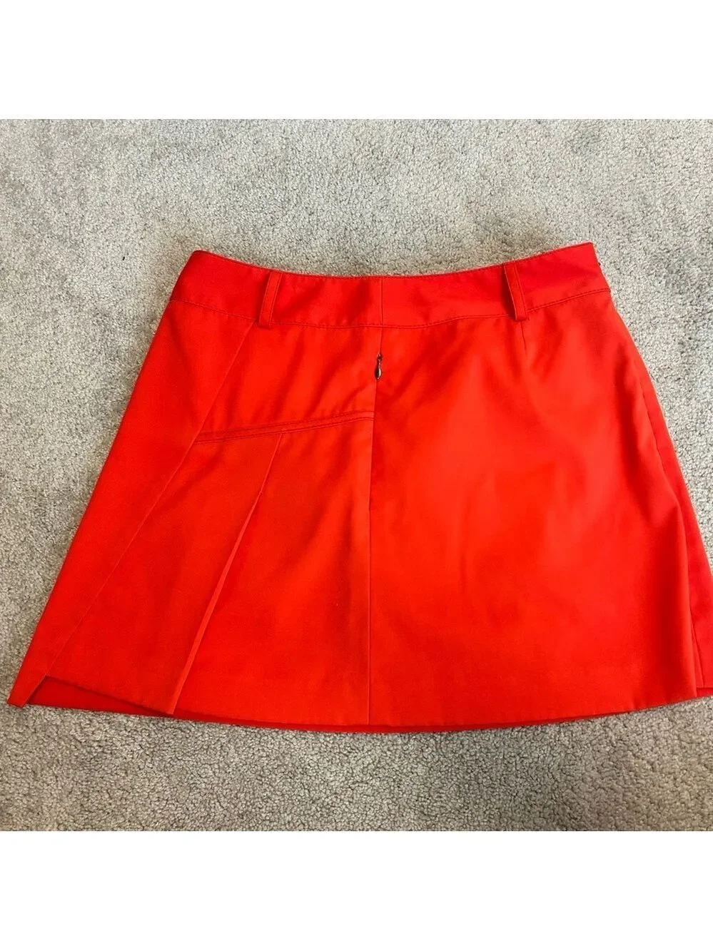 Cutter & Buck Annika Golf pleated mini skort skirt Red orange 6 NWOT
